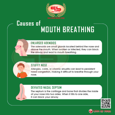 Some causes of mouth breathing